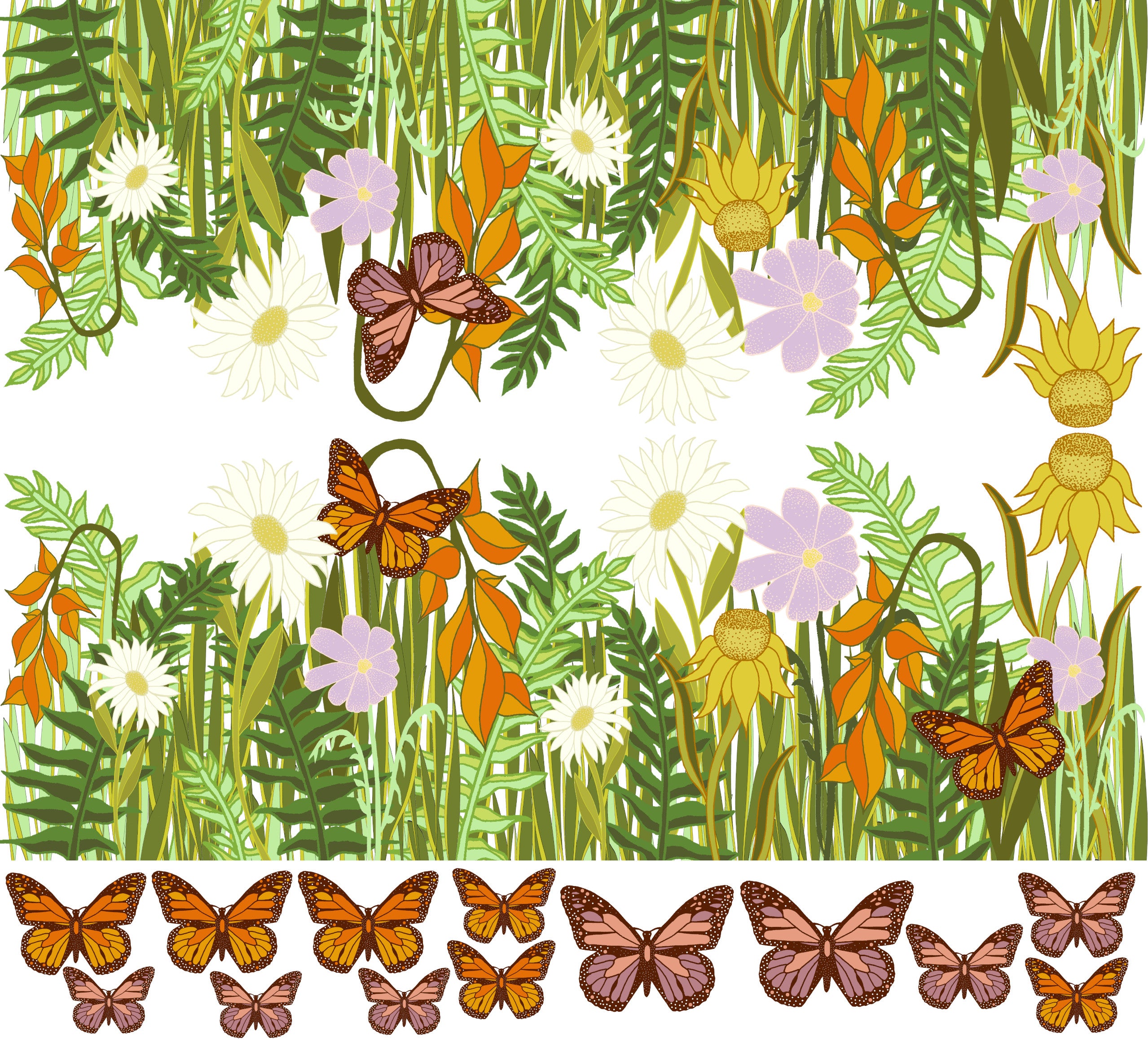 Decal Enchanted Garden / Flower Border