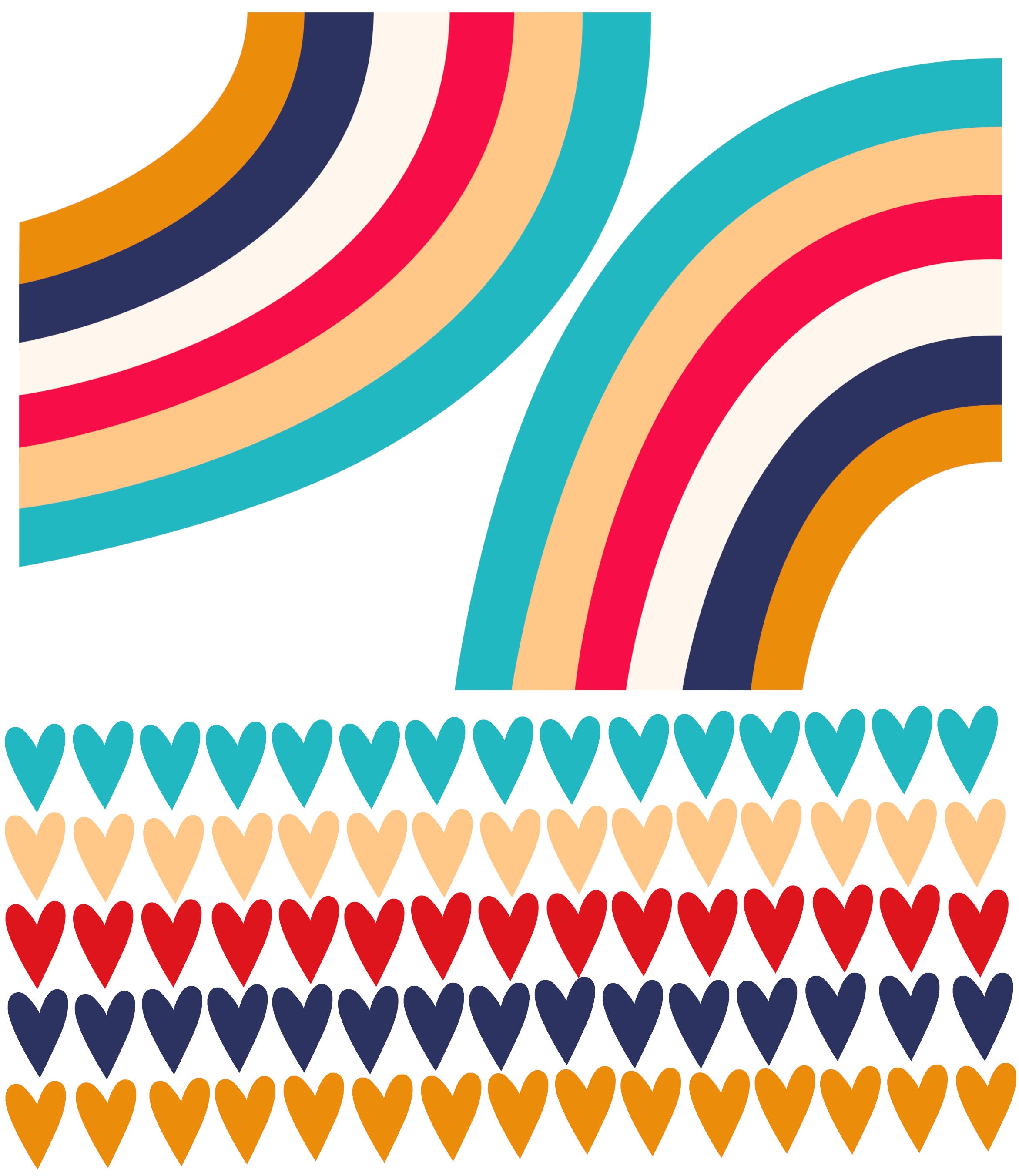 Decal Rainbow Heart