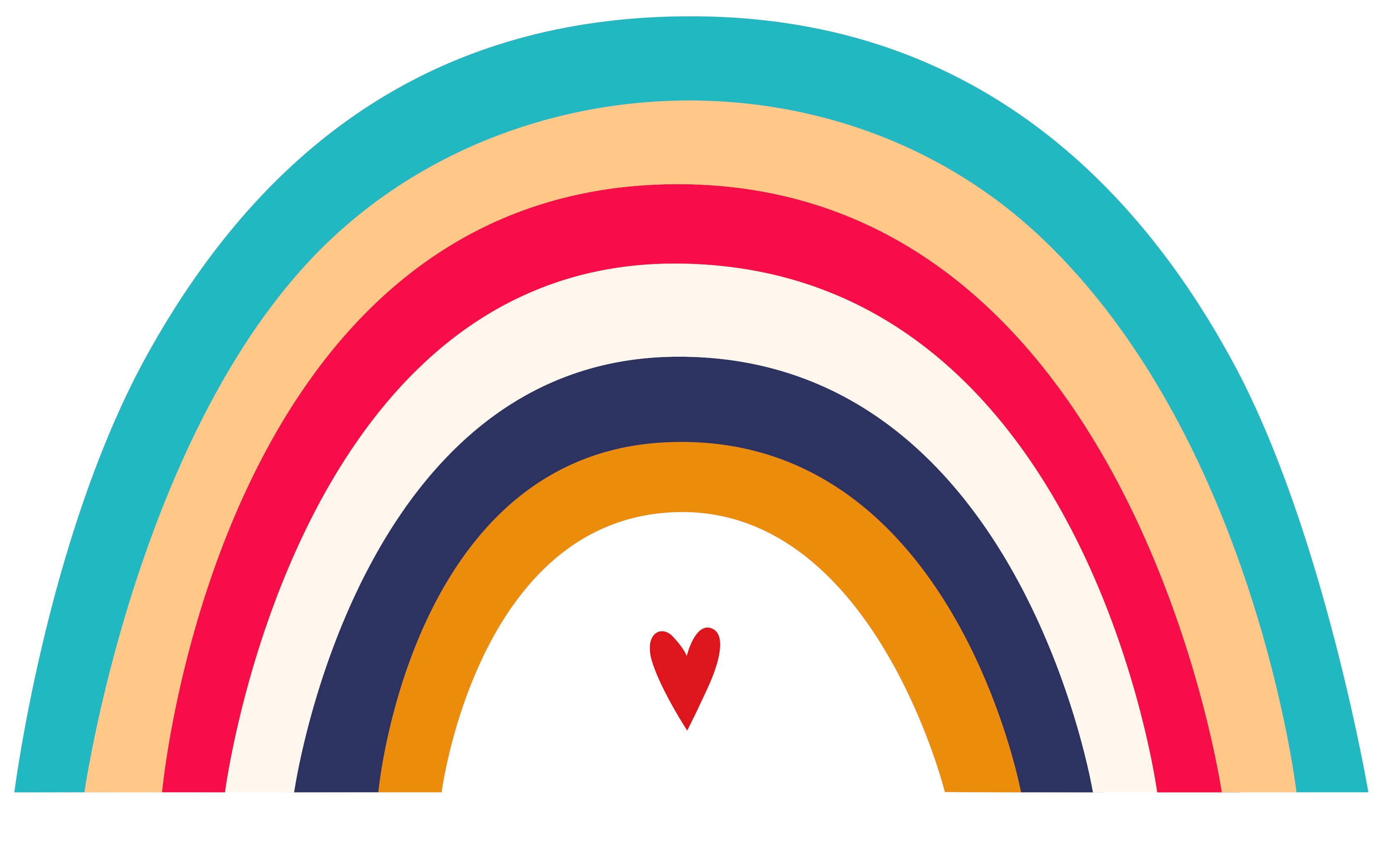 Decal Rainbow Heart