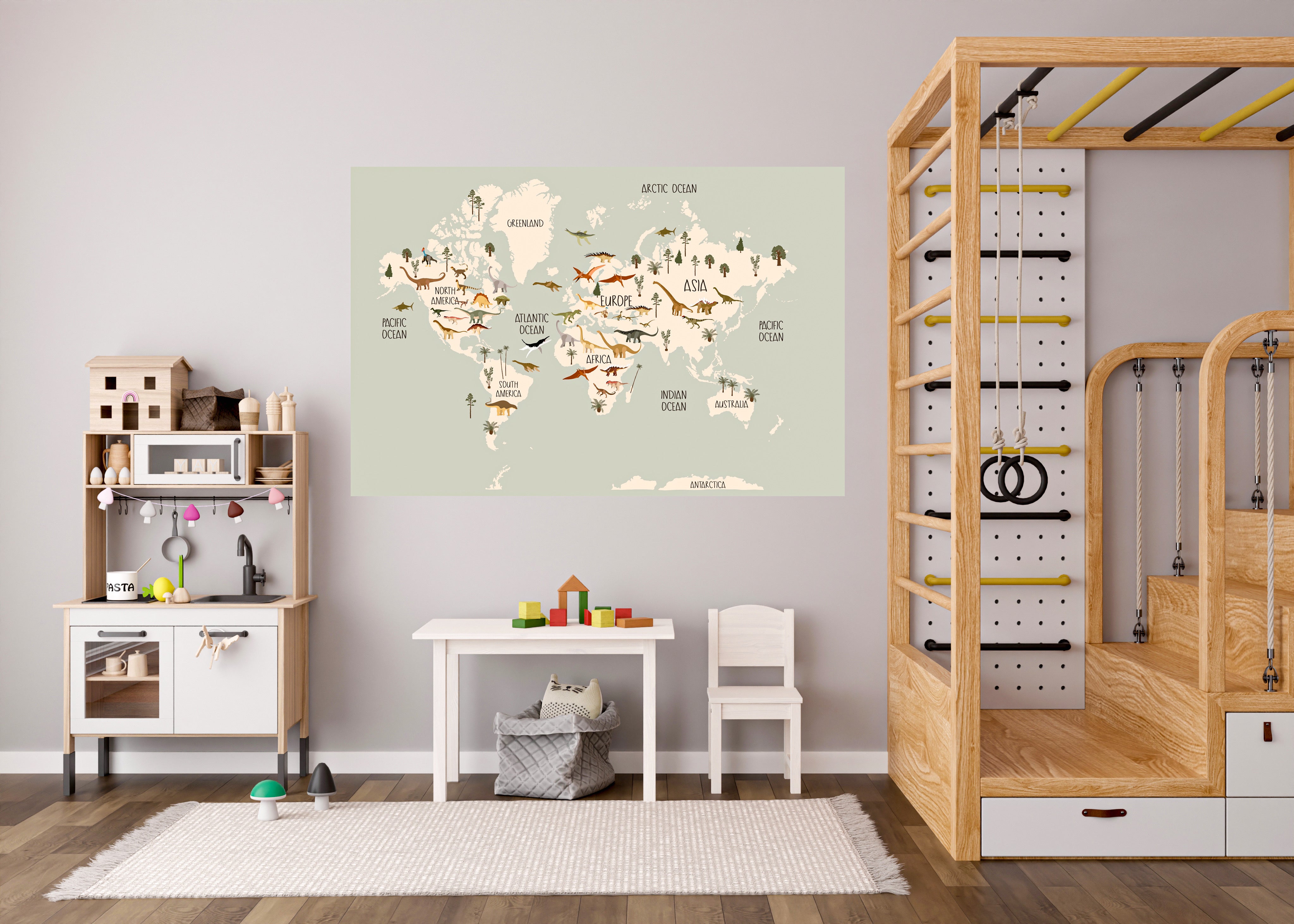 Decals - Dinosaur World Map